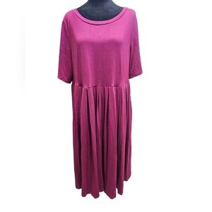 NWT BloomChic Short Sleeve Round Neck Pleated Pocket Dress 14-16 1x